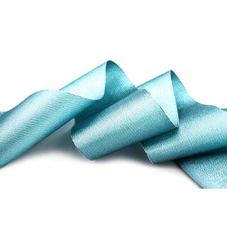 VIENNA 3 m x 10 cm TRKIS Silber Dekoband mit Lurex Brokat Geschenkband Schleifenband mit Glanz Tischband