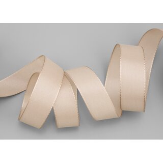 Dekoband TAFTBAND 3 m x 25 mm BEIGE Geschenkband Stoffband Taft Visco