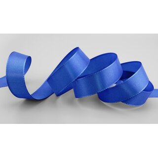 Dekoband TAFTBAND 3 m x 25 mm BLAU Mittelblau Geschenkband Stoffband Taft Visco