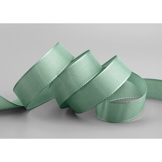 Dekoband TAFTBAND 3 m x 25 mm ALTGRÜN Patinagrün Grün...