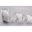 20 m x 40 mm Dekoband LUX SILBER glnzend Schleifenband...