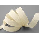 3 m x 15 mm Baumwollband Uni CREME Ivory Dekoband aus...