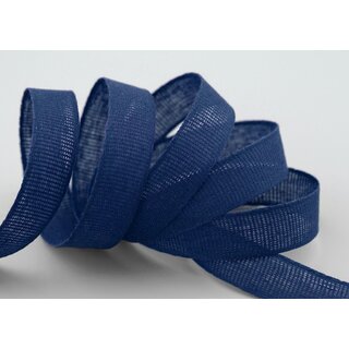 3 m x 15 mm Baumwollband Uni DUNKELBLAU Blau Dekoband aus 100% Baumwolle umweltfreundlich biologisch abbaubar natrlich