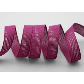 3 m x 15 mm Baumwollband Uni FUCHSIA Beere Dekoband aus 100% Baumwolle umweltfreundlich biologisch abbaubar natrlich
