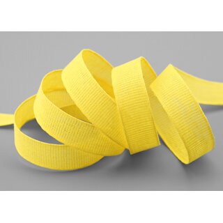3 m x 15 mm Baumwollband Uni GELB Dekoband aus 100% Baumwolle umweltfreundlich biologisch abbaubar natrlich
