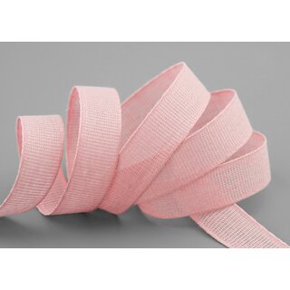 3 m x 15 mm Baumwollband Uni HELLROSA Rosa Dekoband aus 100% Baumwolle umweltfreundlich biologisch abbaubar natrlich