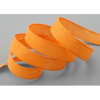 3 m x 15 mm Baumwollband Uni ORANGE Dekoband aus 100% Baumwolle umweltfreundlich biologisch abbaubar natrlich