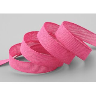 3 m x 15 mm Baumwollband Uni PINK Himbeere Dekoband aus 100% Baumwolle umweltfreundlich biologisch abbaubar natrlich