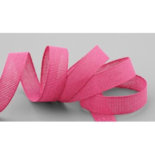 3 m x 15 mm Baumwollband Uni PINK Himbeere Dekoband aus 100% Baumwolle umweltfreundlich biologisch abbaubar natrlich
