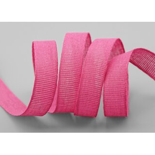 3 m x 15 mm Baumwollband Uni PINK Himbeere Dekoband aus 100% Baumwolle umweltfreundlich biologisch abbaubar natrlich