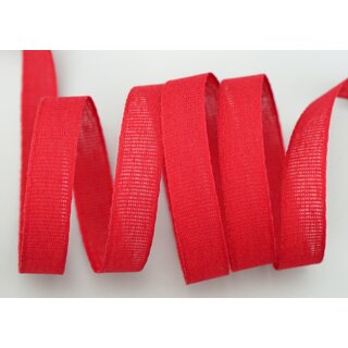 3 m x 15 mm Baumwollband Uni ROT Dekoband aus 100% Baumwolle umweltfreundlich biologisch abbaubar natrlich