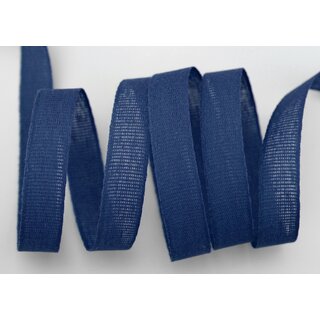 20 m x 15 mm Baumwollband Uni DUNKELBLAU Blau Dekoband aus 100% Baumwolle umweltfreundlich biologisch abbaubar natrlich