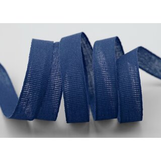 20 m x 15 mm Baumwollband Uni DUNKELBLAU Blau Dekoband aus 100% Baumwolle umweltfreundlich biologisch abbaubar natrlich