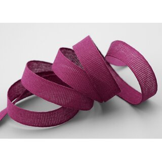 20 m x 15 mm Baumwollband Uni FUCHSIA Beere Dekoband aus 100% Baumwolle umweltfreundlich biologisch abbaubar natrlich