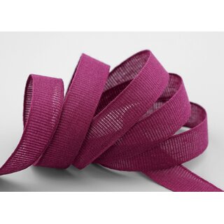 20 m x 15 mm Baumwollband Uni FUCHSIA Beere Dekoband aus 100% Baumwolle umweltfreundlich biologisch abbaubar natrlich