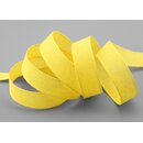 20 m x 15 mm Baumwollband Uni GELB Dekoband aus 100%...