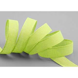 20 m x 15 mm Baumwollband Uni GRN Apfelgrn Hellgrn Dekoband aus 100% Baumwolle umweltfreundlich biologisch abbaubar natrlich