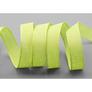20 m x 15 mm Baumwollband Uni GRN Apfelgrn Hellgrn Dekoband aus 100% Baumwolle umweltfreundlich biologisch abbaubar natrlich