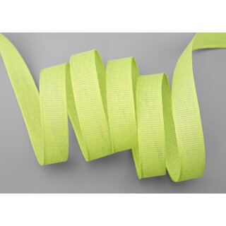 20 m x 15 mm Baumwollband Uni GRN Apfelgrn Hellgrn Dekoband aus 100% Baumwolle umweltfreundlich biologisch abbaubar natrlich