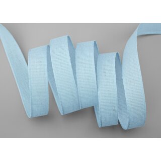 20 m x 15 mm Baumwollband Uni HELLBLAU Dekoband aus 100% Baumwolle umweltfreundlich biologisch abbaubar natrlich