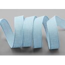 20 m x 15 mm Baumwollband Uni HELLBLAU Dekoband aus 100%...