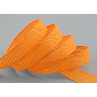 20 m x 15 mm Baumwollband Uni ORANGE Dekoband aus 100% Baumwolle umweltfreundlich biologisch abbaubar natrlich
