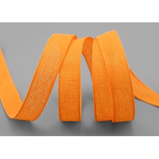 20 m x 15 mm Baumwollband Uni ORANGE Dekoband aus 100% Baumwolle umweltfreundlich biologisch abbaubar natrlich