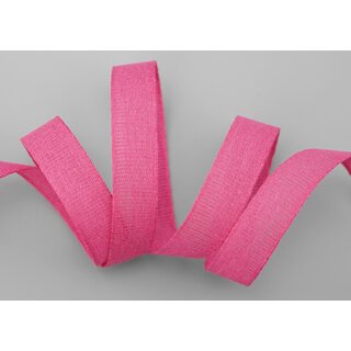 20 m x 15 mm Baumwollband Uni PINK Himbeere Dekoband aus 100% Baumwolle umweltfreundlich biologisch abbaubar natrlich