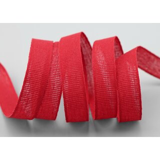 20 m x 15 mm Baumwollband Uni ROT Dekoband aus 100% Baumwolle umweltfreundlich biologisch abbaubar natrlich