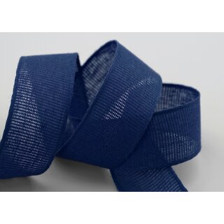 3 m x 25 mm Baumwollband Uni DUNKELBLAU Blau Dekoband aus 100% Baumwolle umweltfreundlich biologisch abbaubar natrlich