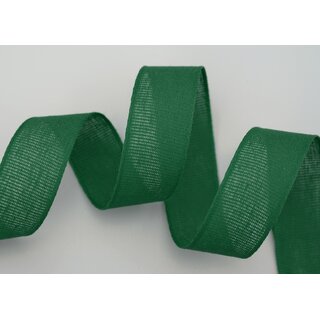 3 m x 25 mm Baumwollband Uni DUNKELGRN Grn Dekoband aus 100% Baumwolle umweltfreundlich biologisch abbaubar natrlich
