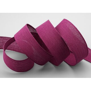 3 m x 25 mm Baumwollband Uni FUCHSIA Beere Dekoband aus 100% Baumwolle umweltfreundlich biologisch abbaubar natrlich