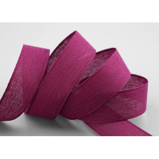 3 m x 25 mm Baumwollband Uni FUCHSIA Beere Dekoband aus 100% Baumwolle umweltfreundlich biologisch abbaubar natrlich