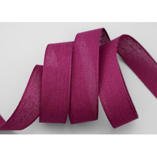 3 m x 25 mm Baumwollband Uni FUCHSIA Beere Dekoband aus 100% Baumwolle umweltfreundlich biologisch abbaubar natrlich