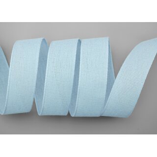 3 m x 25 mm Baumwollband Uni HELLBLAU Dekoband aus 100% Baumwolle umweltfreundlich biologisch abbaubar natrlich