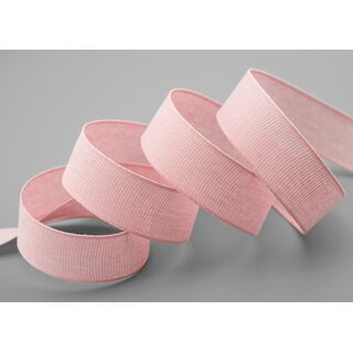 3 m x 25 mm Baumwollband Uni HELLROSA Rosa Dekoband aus 100% Baumwolle umweltfreundlich biologisch abbaubar natrlich