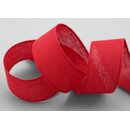 3 m x 25 mm Baumwollband Uni ROT Dekoband aus 100%...