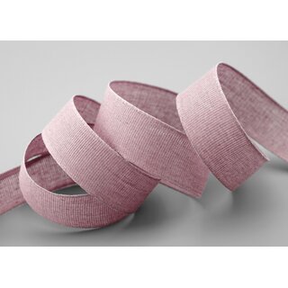 20 m x 25 mm Baumwollband Uni ALTROSA Flieder Dekoband aus 100% Baumwolle umweltfreundlich biologisch abbaubar natrlich
