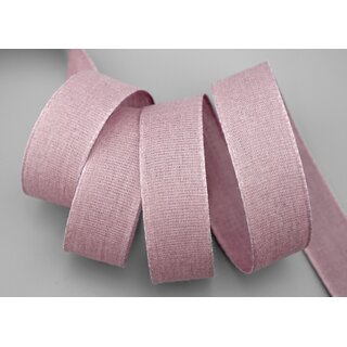 20 m x 25 mm Baumwollband Uni ALTROSA Flieder Dekoband aus 100% Baumwolle umweltfreundlich biologisch abbaubar natrlich