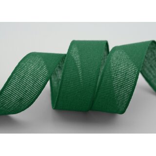 20 m x 25 mm Baumwollband Uni DUNKELGRN Grn Dekoband aus 100% Baumwolle umweltfreundlich biologisch abbaubar natrlich