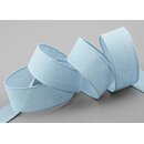 20 m x 25 mm Baumwollband Uni HELLBLAU Dekoband aus 100%...