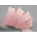 20 m x 25 mm Baumwollband Uni HELLROSA Rosa Dekoband aus...