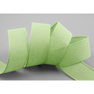 20 m x 25 mm Baumwollband Uni LINDGRN Altgrn Hellgrn Dekoband aus 100% Baumwolle umweltfreundlich biologisch abbaubar natrlich