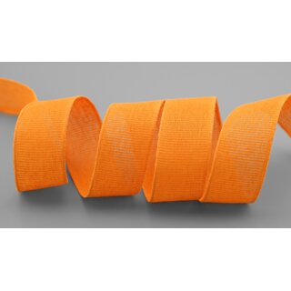 20 m x 25 mm Baumwollband Uni ORANGE Dekoband aus 100% Baumwolle umweltfreundlich biologisch abbaubar natrlich