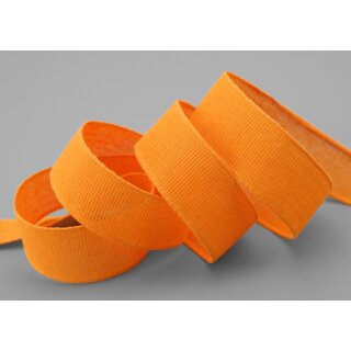 20 m x 25 mm Baumwollband Uni ORANGE Dekoband aus 100% Baumwolle umweltfreundlich biologisch abbaubar natrlich