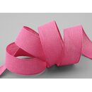 20 m x 25 mm Baumwollband Uni PINK Himbeere Dekoband aus...