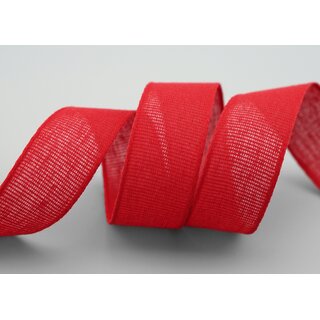 20 m x 25 mm Baumwollband Uni ROT Dekoband aus 100% Baumwolle umweltfreundlich biologisch abbaubar natrlich