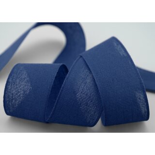 3 m x 40 mm Baumwollband Uni DUNKELBLAU Blau Dekoband aus 100% Baumwolle umweltfreundlich biologisch abbaubar natrlich