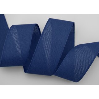 3 m x 40 mm Baumwollband Uni DUNKELBLAU Blau Dekoband aus 100% Baumwolle umweltfreundlich biologisch abbaubar natrlich