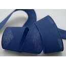 3 m x 40 mm Baumwollband Uni DUNKELBLAU Blau Dekoband aus...